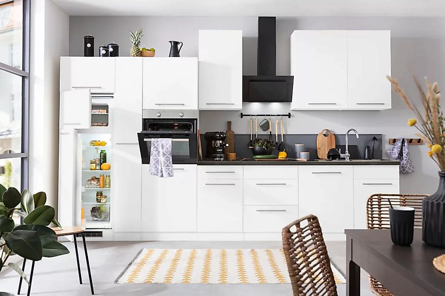 wiho Küchen Küchenzeile »Unna«, mit E-Geräten, Breite 370 cm günstig online kaufen