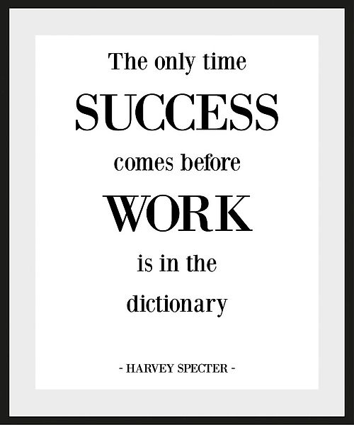 queence Bild »SUCCESS BEFORE WORK«, Schriftzug-Humor-Sprüche & Texte-Schwar günstig online kaufen
