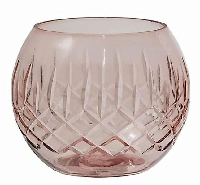 Bloomingville Teelichthalter Glas-Teelichthalter 7 cm rose (32407743) (rosa günstig online kaufen