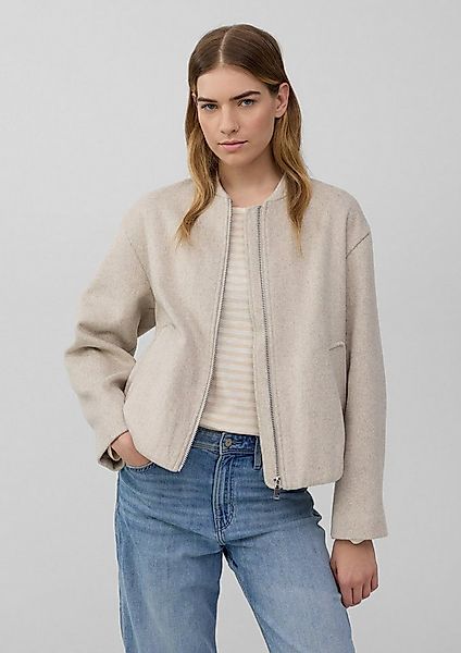 s.Oliver Funktionsjacke Outdoor-Jacke Wollmix-Blouson mit gerafftem Saum günstig online kaufen