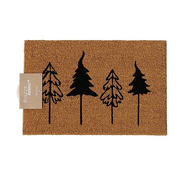 BOLTZE Fußmatte Fußmatte GREGOR natur mit schwarzen Tannenbäumen Weihnachte günstig online kaufen