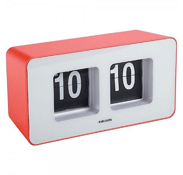 Karlsson Uhr Wanduhr oder Tischuhr Funky Flip Scarlet Red günstig online kaufen