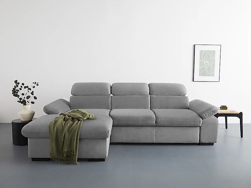 COTTA Ecksofa "Lola L-Form mit Kopfteilfunktion & Hocker" wahlweise mit Bet günstig online kaufen