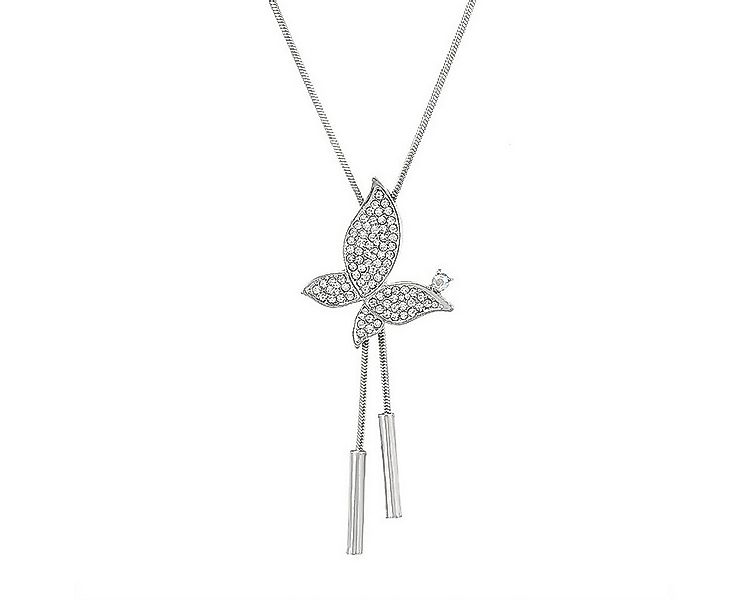 KARMA Lange Kette Halskette Damen Silber Schmetterling Anhänger (Damenhalsk günstig online kaufen