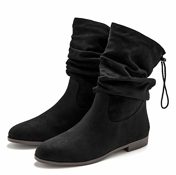 LASCANA Stiefel "Stiefelette," mit Gummizug, komfortable Sohle, Textil-Inne günstig online kaufen