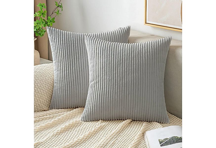 MODFU Kissenbezüge 2er Set Weich Kordsamt Zierkissenbezug Dekokissen Modern günstig online kaufen