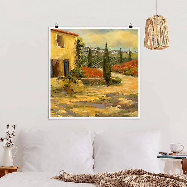 Poster Natur & Landschaft - Quadrat Italienische Landschaft - Toskana günstig online kaufen