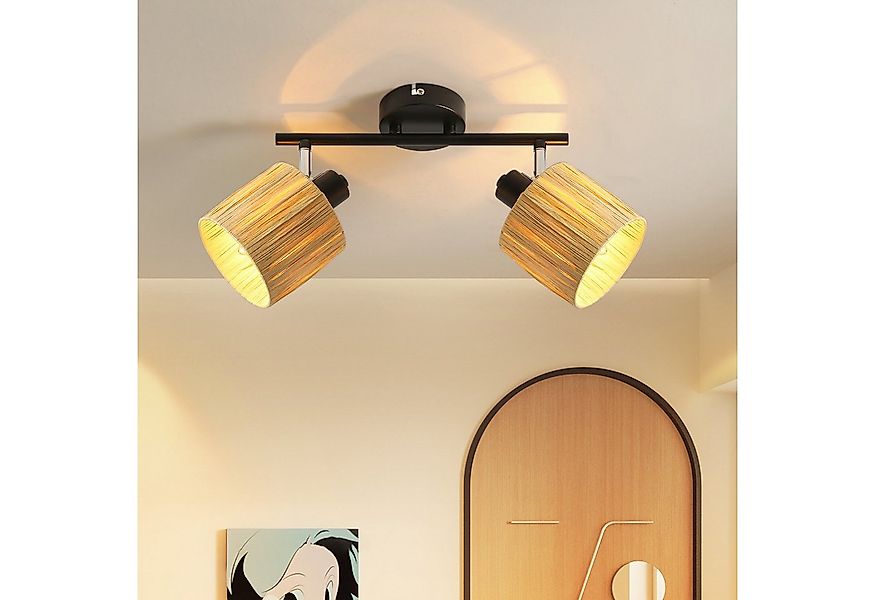 Nettlife Deckenstrahler Vintage Papier E14 1/2/3/4 Flammig 350°Schwenkbar D günstig online kaufen