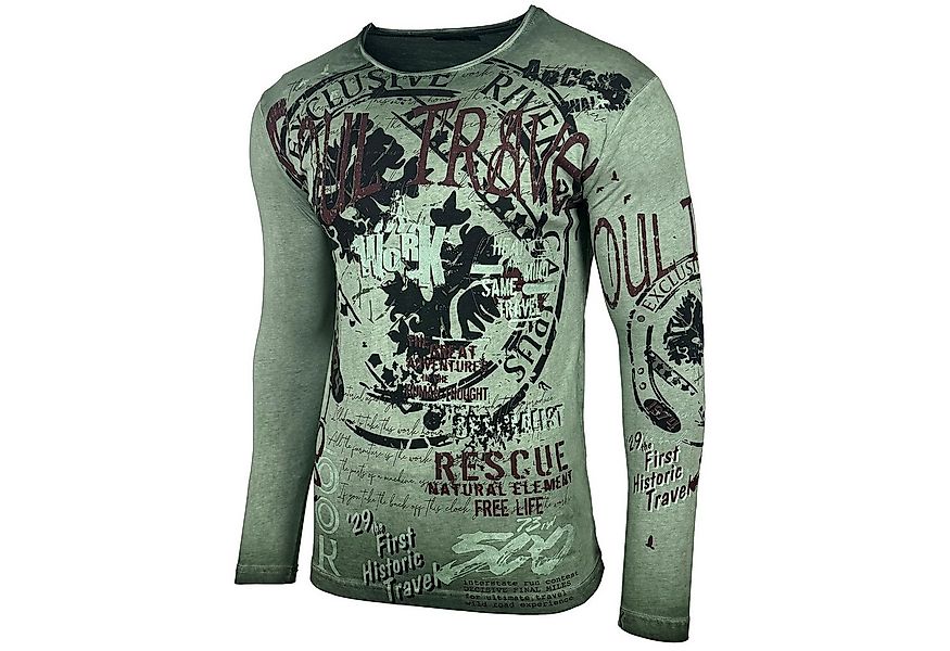 Baxboy Longshirt Herren Longsleeve T-Shirt Moderner Männer Langarmshirt B-7 günstig online kaufen