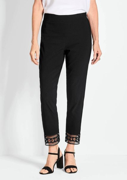 GOLDNER Schlupfhose Freizeithose LOUISA mit Spitzenabschluss günstig online kaufen