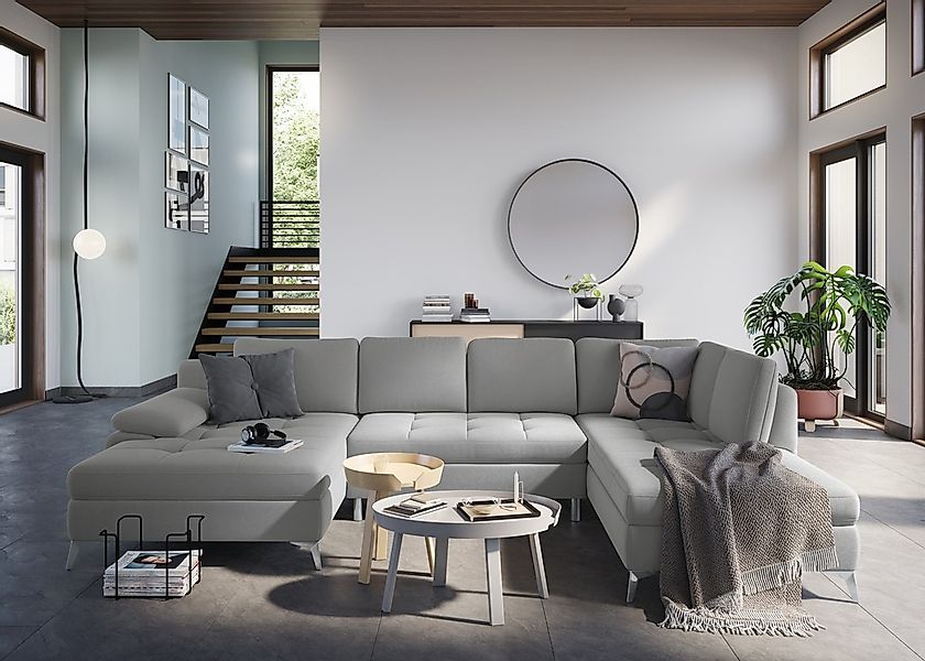 sit&more Wohnlandschaft "Latigo U-Form", mit Recamiere, wahlweise mit Bettf günstig online kaufen