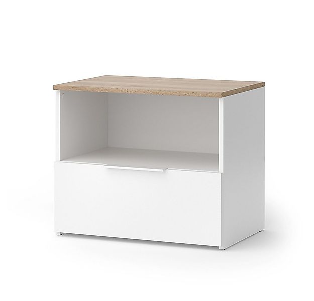 Vicco Highboard Wido, Weiß/Sonoma, 60 x 50 cm mit klappe günstig online kaufen