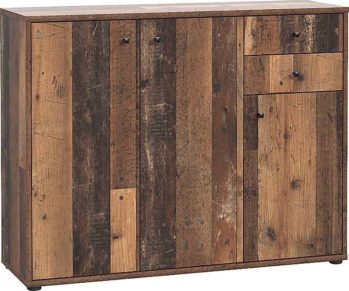 FORTE Kommode "Tempra, Kommode, 3 Türen, 2 Schubkästen, viel Stauraum" Brei günstig online kaufen