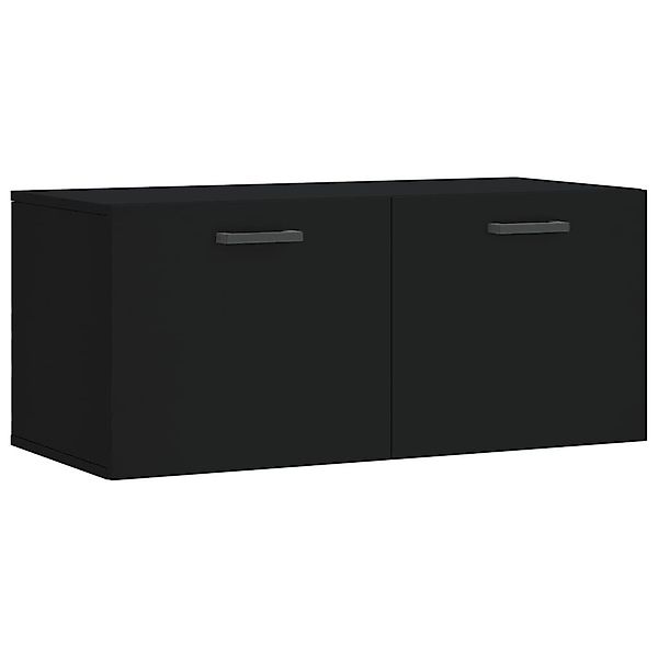 vidaXL Hängeschrank Wandschrank Schwarz 80x36,5x35 cm günstig online kaufen