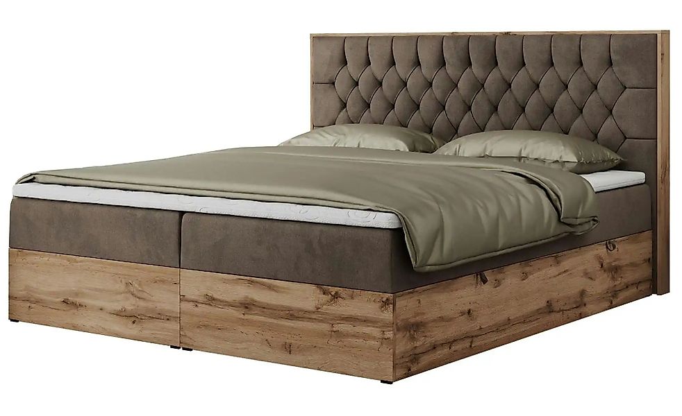 Boxbett mit Bettkasten Amore ¦ braun ¦ Maße (cm): B: 188 H: 115 Betten > Ko günstig online kaufen