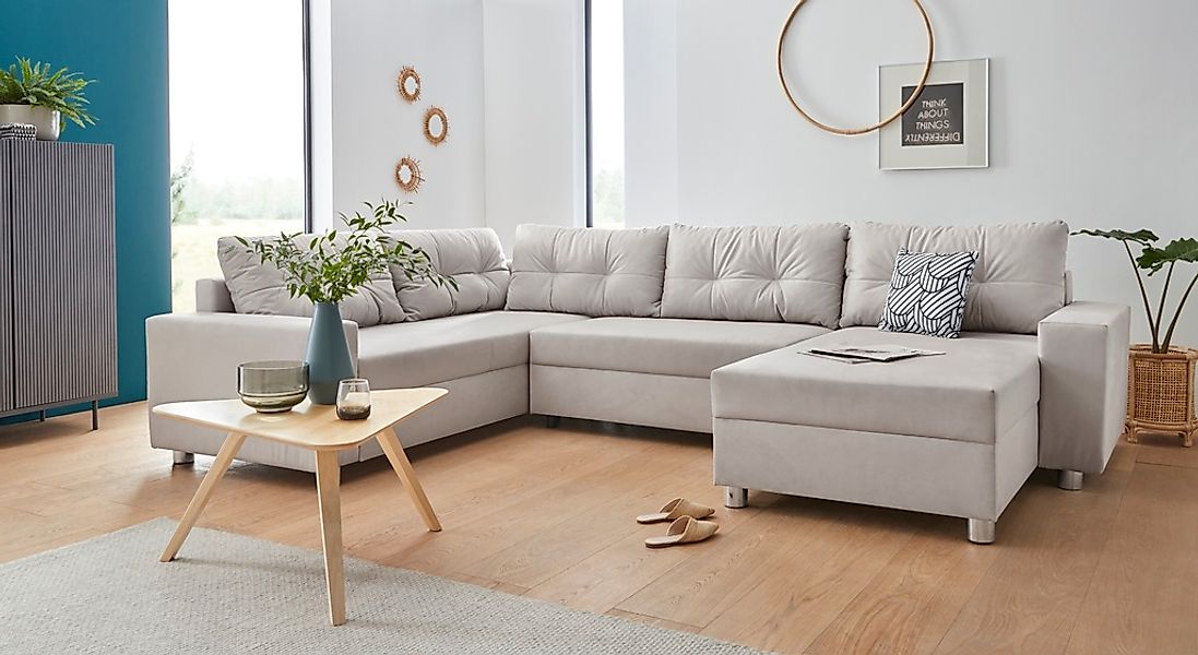 COLLECTION AB Wohnlandschaft "Paris U-Form" inklusive Federkern, wahlweise günstig online kaufen