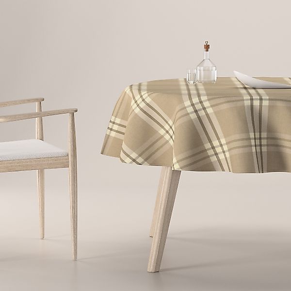 Runde Tischdecke, beige, Edinburgh (144-95) günstig online kaufen