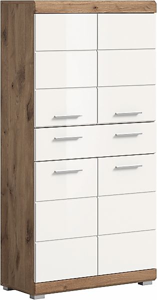 welltime Midischrank "SIENA, Breite 74cm, 4 Türen, 1 Schubkasten, 4 Fächer, günstig online kaufen