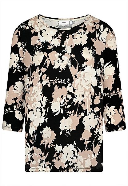 elanza T-Shirt Shirt mit Blumen-Print in Sand/Schwarz (1-tlg) günstig online kaufen