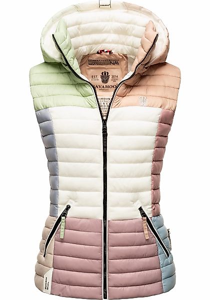 Navahoo Steppweste "Shadaa Multikulti" Ärmellose Damen Weste im Colourblock günstig online kaufen