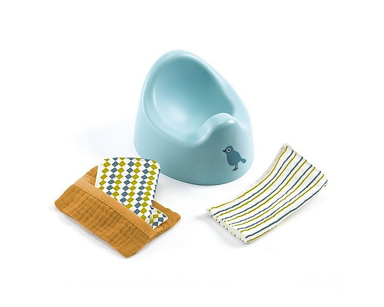 DJECO Puppen Töpfchen POMEA blau mit Feuchttüchern DJ07853 günstig online kaufen