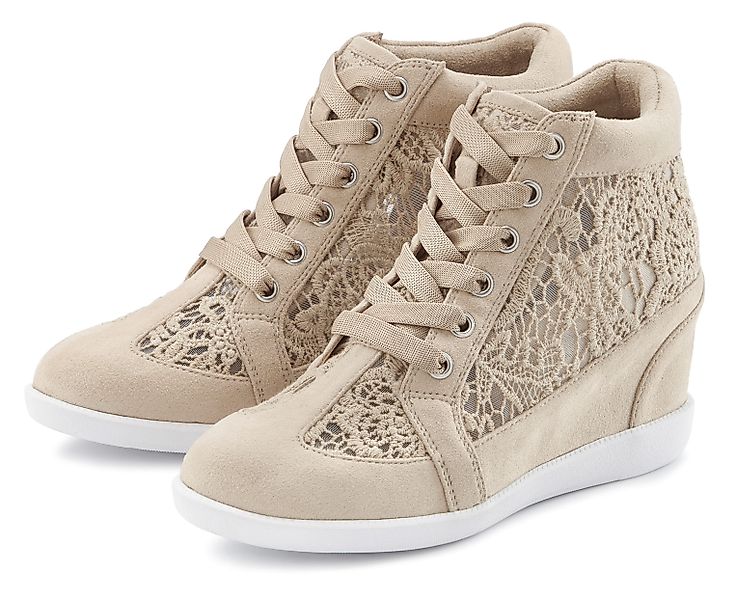 LASCANA Freizeitschuh, Sneaker mit innenliegendem Keilabsatz günstig online kaufen
