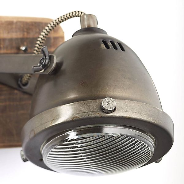 Brilliant Wandstrahler Carmen Wood, ohne Leuchtmittel, Wandspot burned stee günstig online kaufen