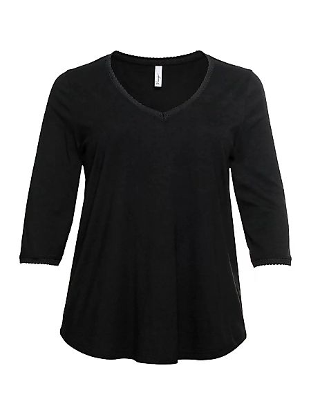 Sheego 3/4-Arm-Shirt "Große Größen", mit Bogenkante, in leichter A-Linie günstig online kaufen