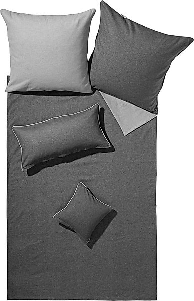 Biberna Bettwäsche Wendebettwäsche, Biber, Melange-Flanell Uni günstig online kaufen