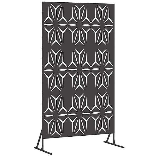 vidaXL Sichtschutz Schwarz 100 x 50 x 180 cm Stahl 868584 günstig online kaufen