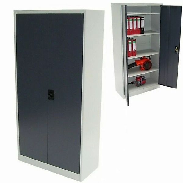 Apex Aktenschrank Aktenschrank Werkstattschrank 180x90x40cm Büroschrank Met günstig online kaufen