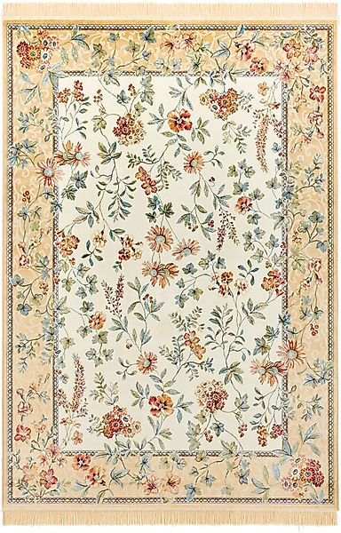 HANSE Home Teppich »Orient Flowers« rechteckig 5 mm Höhe Kurzflor mit Frans günstig online kaufen