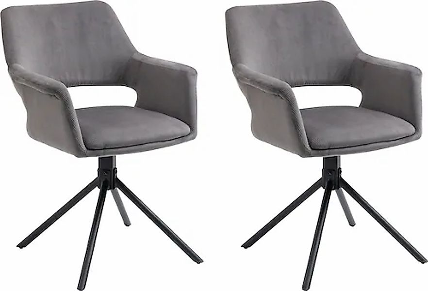 byLIVING Esszimmerstuhl »Elenore«, (Set), 2 St., Cord, 360 Grad drehbar günstig online kaufen