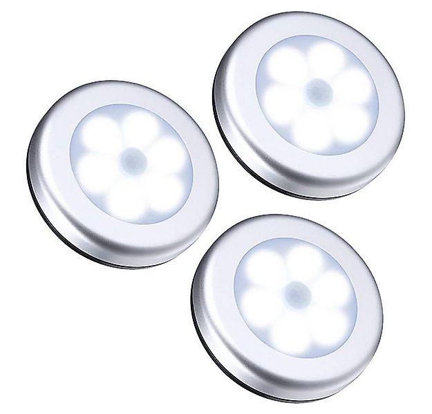 POPOLIC Unterschrankleuchte 3 X Runde smarte 6-LED-Sensorleuchte, batterieb günstig online kaufen