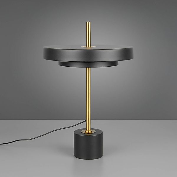 LED-Tischlampe Keaton, schwarz/goldfarben, Höhe 45 cm, CCT günstig online kaufen