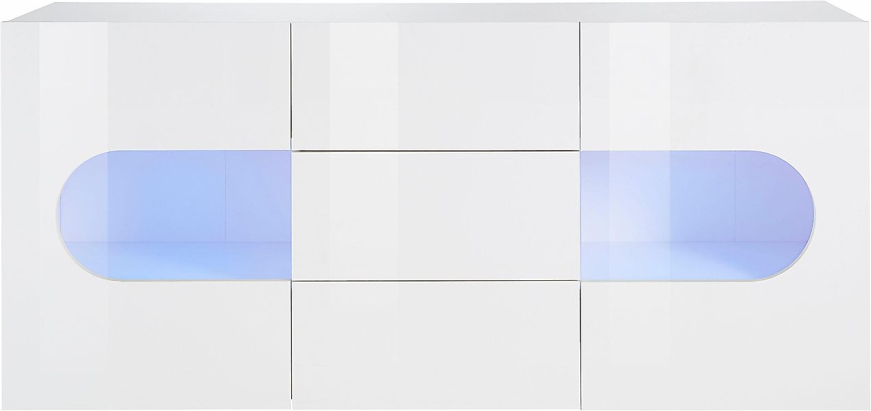 INOSIGN Sideboard Real,Vitrine,Kommode,Schrank, komplett hochglanz lackiert günstig online kaufen