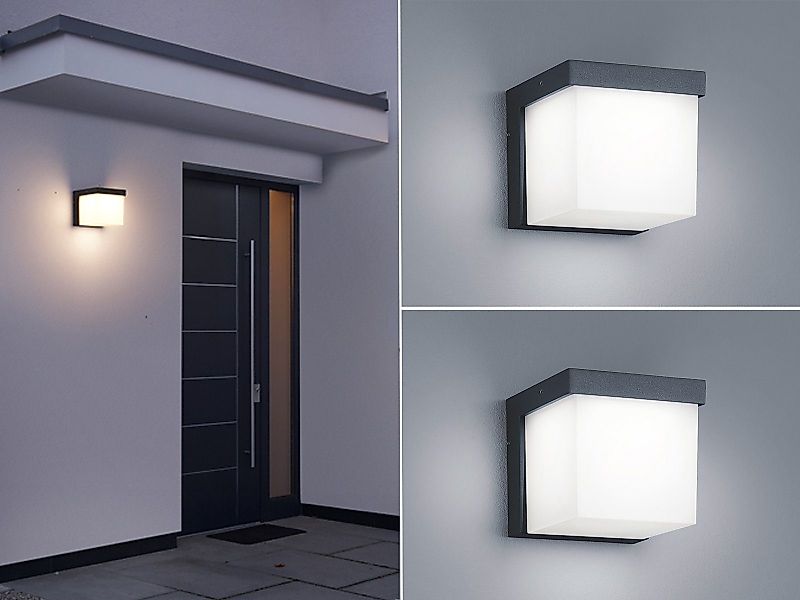 TRIO Leuchten LED Außen-Wandleuchte, LED fest integriert, Warmweiß, 2er-Set günstig online kaufen