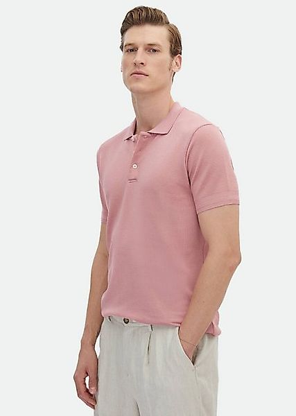 RAMSEY Poloshirt Jacquard-T-Shirt mit Polokragen aus 100 % Baumwolle günstig online kaufen