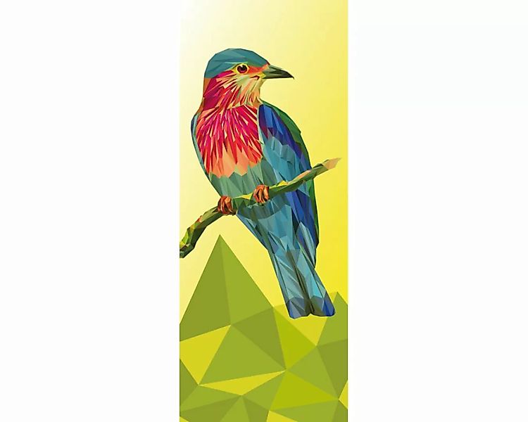 Dekopanel "Paradiesvogel5" 1,00x2,50 m / Glattvlies Perlmutt günstig online kaufen