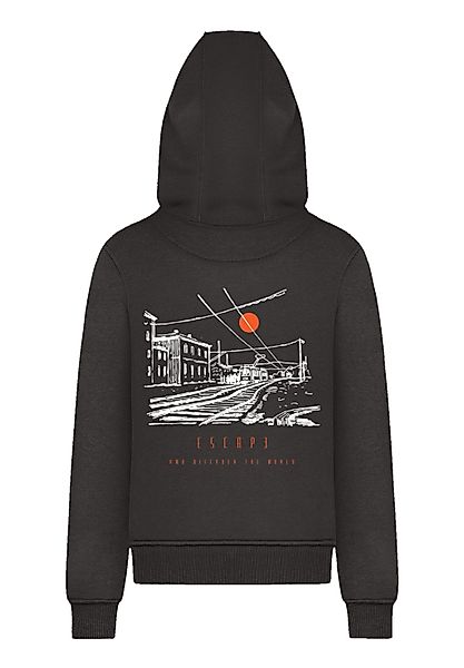 F4NT4STIC Kapuzenpullover "Escape Discover the World Town Train Station", P günstig online kaufen
