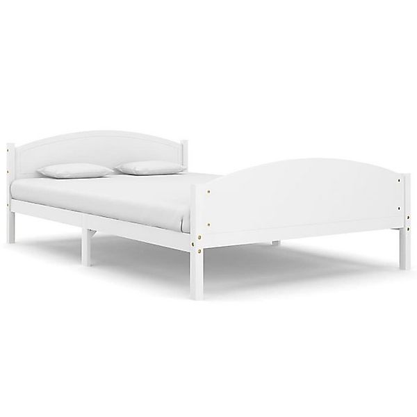 vidaXL Bettgestell Massivholzbett Weiß Kiefer 140x200 cm Bett Bettrahmen Be günstig online kaufen