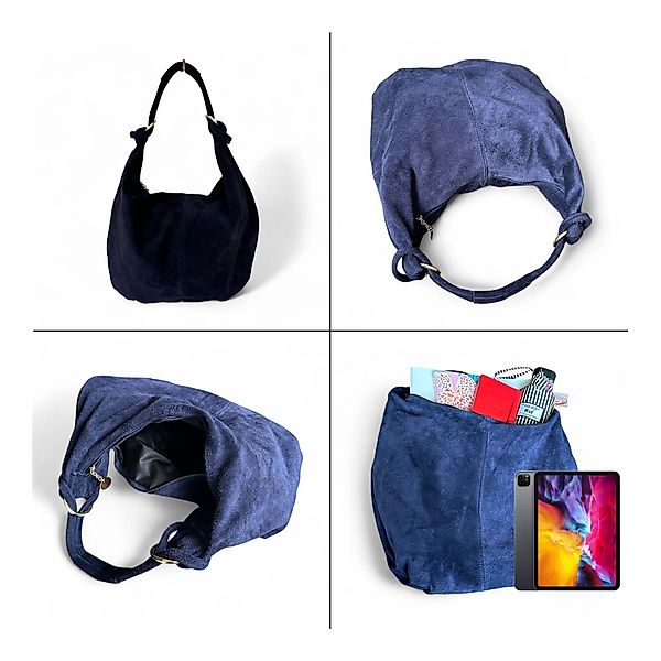 Cocopop Studio Schultertasche Schultertasche Damen aus Wildleder, Hobo Shop günstig online kaufen