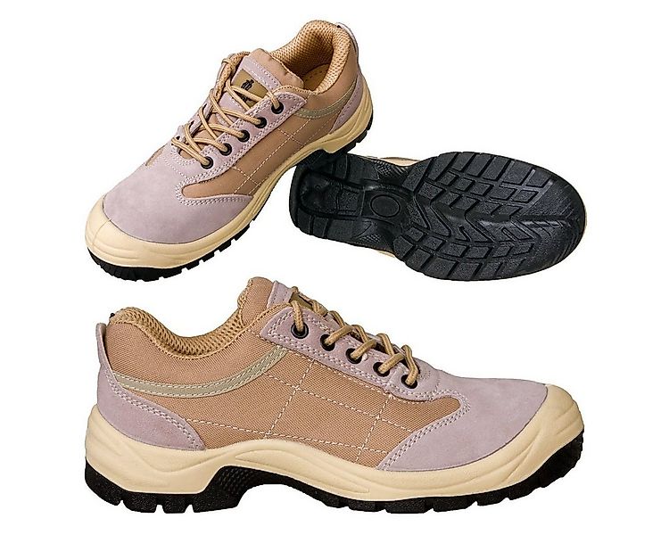 Urgent Sicherheitsschuhe Arbeitsschuh S1 Halbschuhe Stahlkappe BEIGE Gummis günstig online kaufen