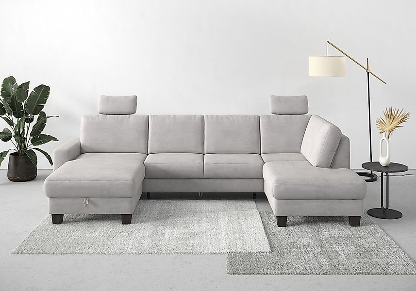 Home affaire Wohnlandschaft "Summer U-Form" mit oder ohne Bettfunktion und günstig online kaufen
