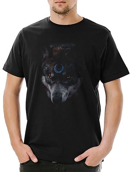 Urban Backwoods Print-Shirt Wolf Moon Herren T-Shirt Wölfe Lupo Hirsch Lupu günstig online kaufen
