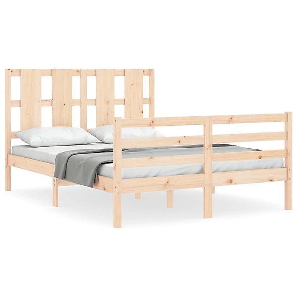 vidaXL Massivholzbett mit Kopfteil 140x190 cm1934464 günstig online kaufen