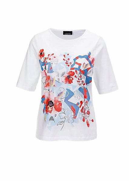 GOLDNER Print-Shirt "Kurzgröße Druckshirt aus pflegeleichtem Baumwoll-Jerse günstig online kaufen