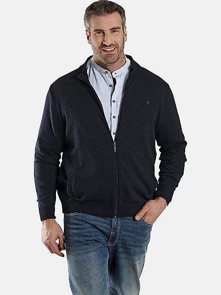 Charles Colby Strickjacke EARL THOMAS mit Details in Strukturstrick günstig online kaufen