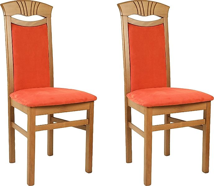 Home affaire Esszimmerstuhl Franz (Set, 2 St), strapazierfähige Microfaser, günstig online kaufen