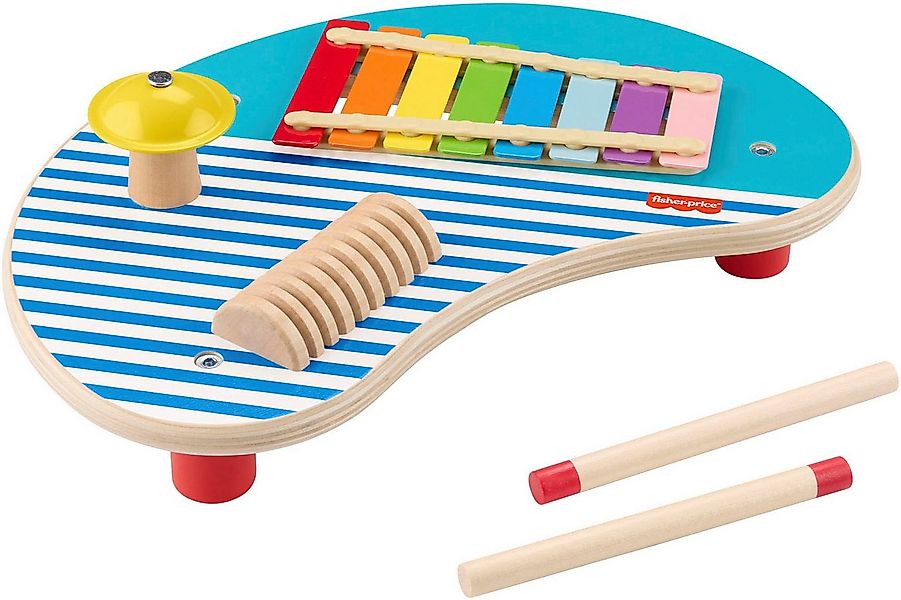 Fisher-Price® Spielzeug-Musikinstrument Holz-Musiktisch mit Percussion-Inst günstig online kaufen